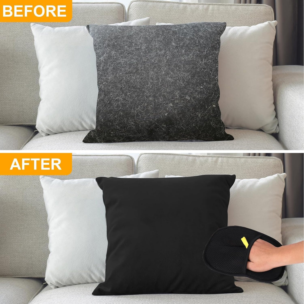 Pet Hair Removal Tool, Electrostatic Pet Hair Remover,Static Removal Gloves for Pet Hair, Dog and Cat Hair Remover Electrostatic Gloves Set for Couch, Clothes, Car, Carpet, Bed, Furniture