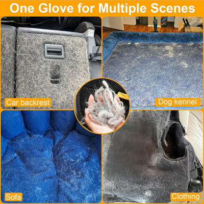 Pet Hair Removal Tool, Electrostatic Pet Hair Remover,Static Removal Gloves for Pet Hair, Dog and Cat Hair Remover Electrostatic Gloves Set for Couch, Clothes, Car, Carpet, Bed, Furniture